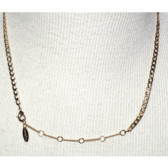 SEREFINA - Gold Plated Necklace with an Amethyst Mineral -13 in. + 3 in. extend. - Picture 5 of 8